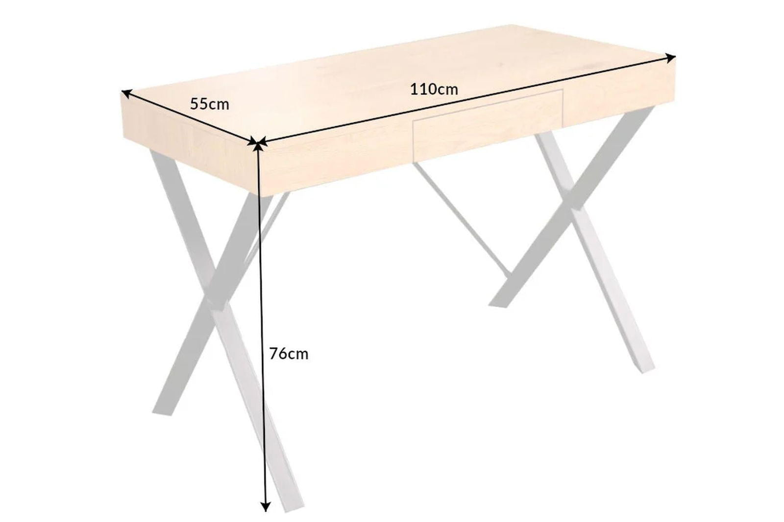 Biurko Studio 110 cm OPTYKA dębu / 40624  / INVICTA INTERIOR