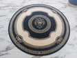 DYWAN Z MEANDREM VERSACE + LEW CZARNY OKRĄGŁY 200 CM