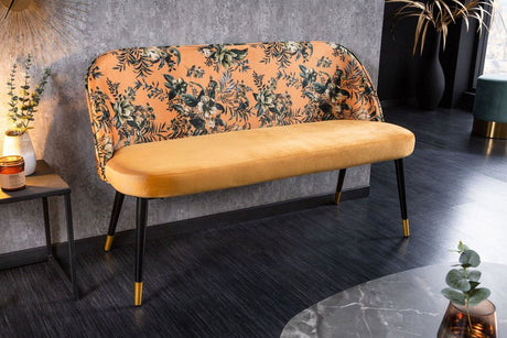 Designerska ławka BOUTIQUE żółta / 41705  / INVICTA INTERIOR