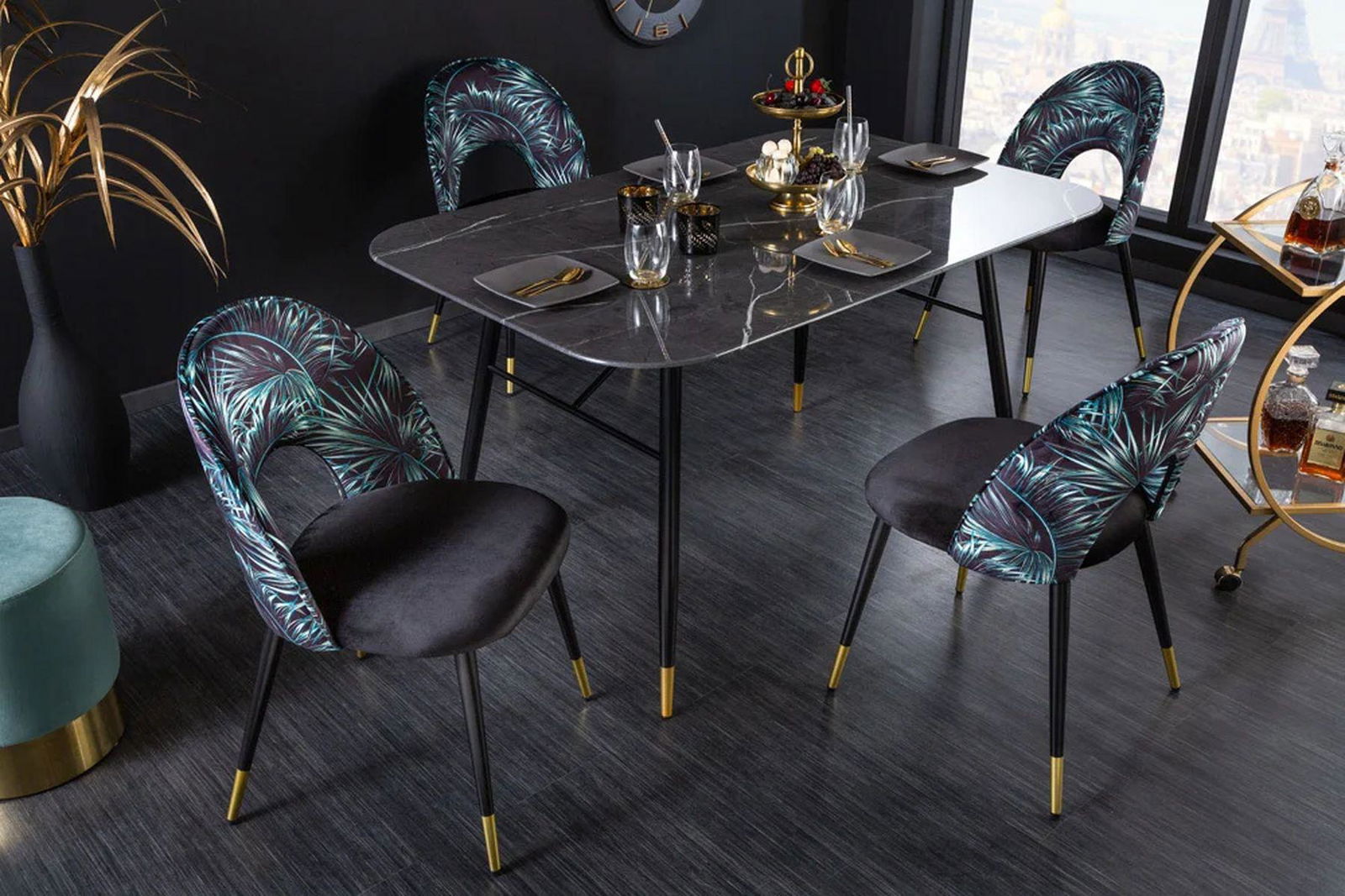 Designerskie krzesło Boutique czarne / 41700 / INVICTA INTERIOR