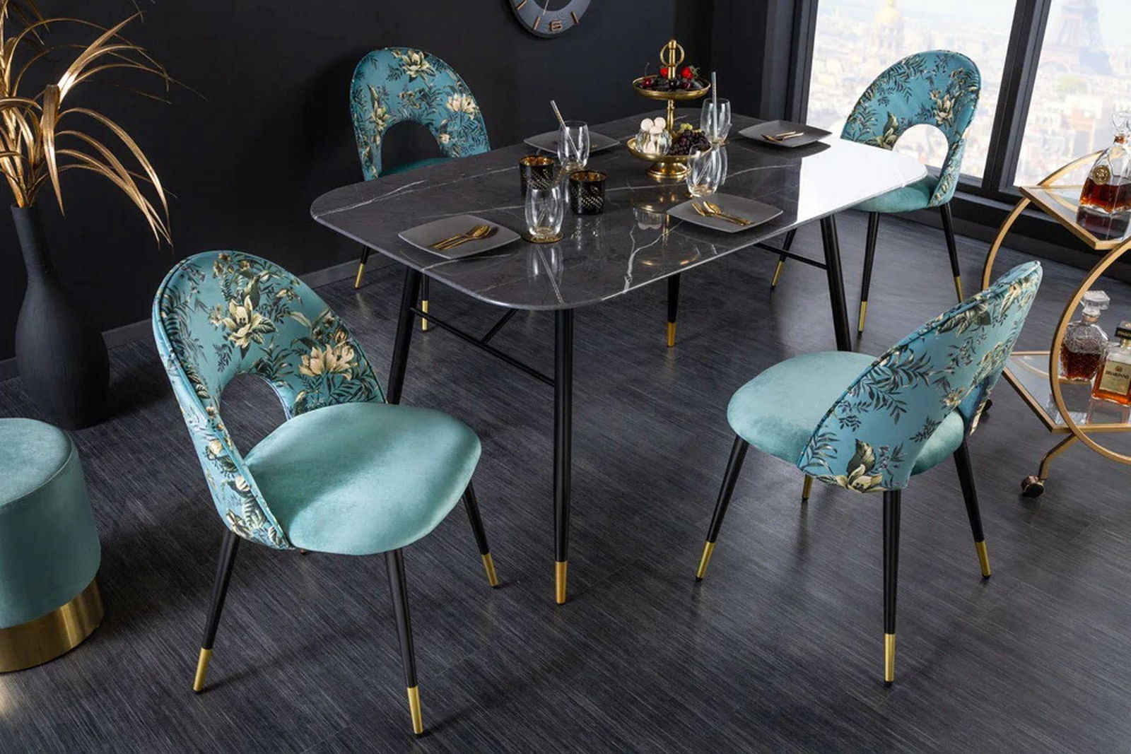 Designerskie krzesło Boutique turkusowe / 41702 / INVICTA INTERIOR
