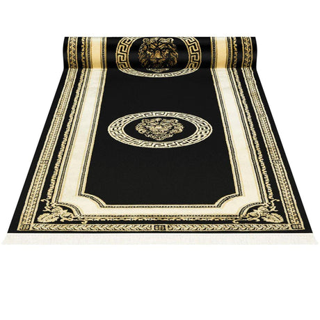 Dywan do holu z meandrem Versace + LEW czarny 80/200