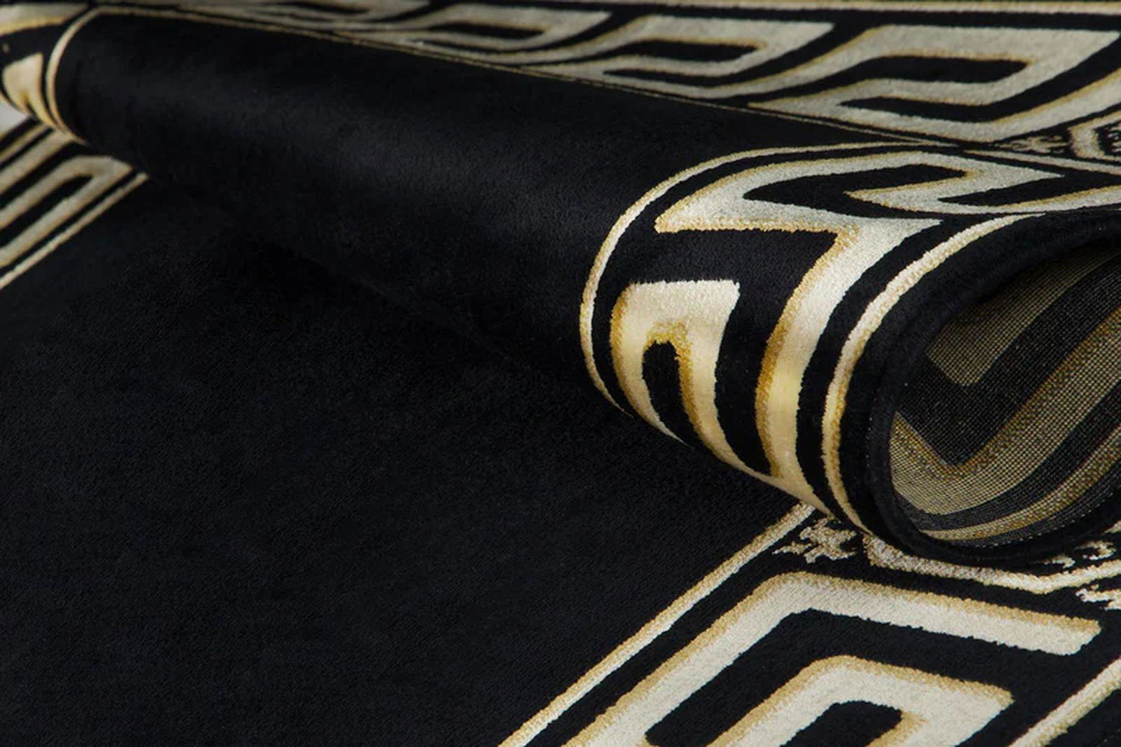 Dywan do holu z meandrem Versace + LEW czarny 80/400