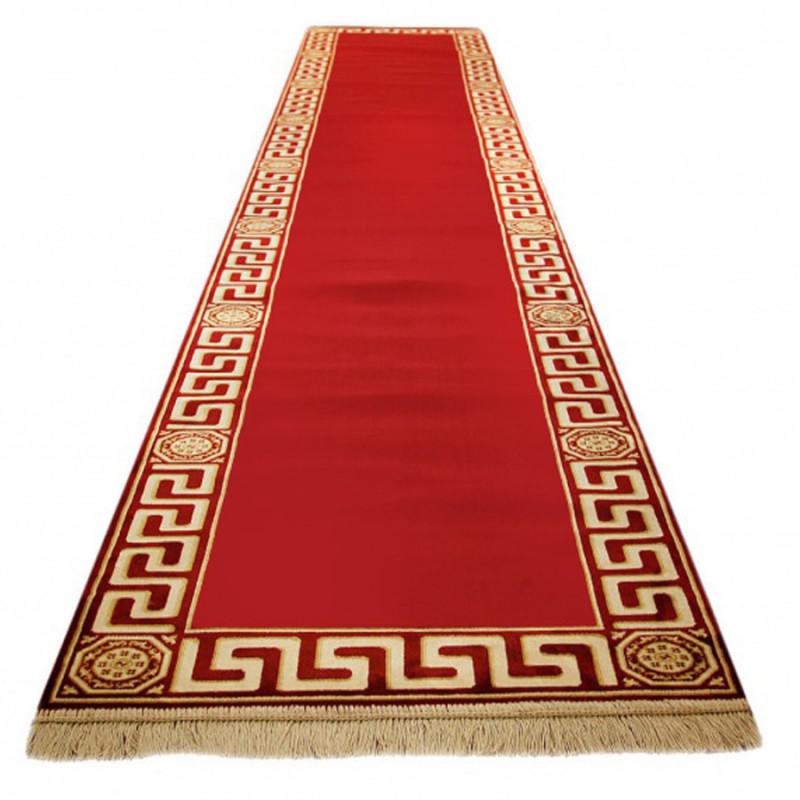 Dywan do holu z meandrem Versace czerwony 80/200