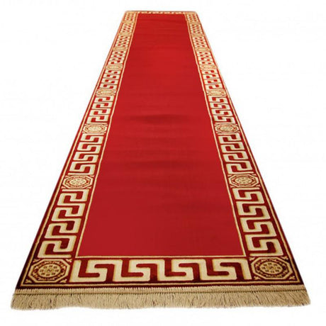 Dywan do holu z meandrem Versace czerwony 80/400