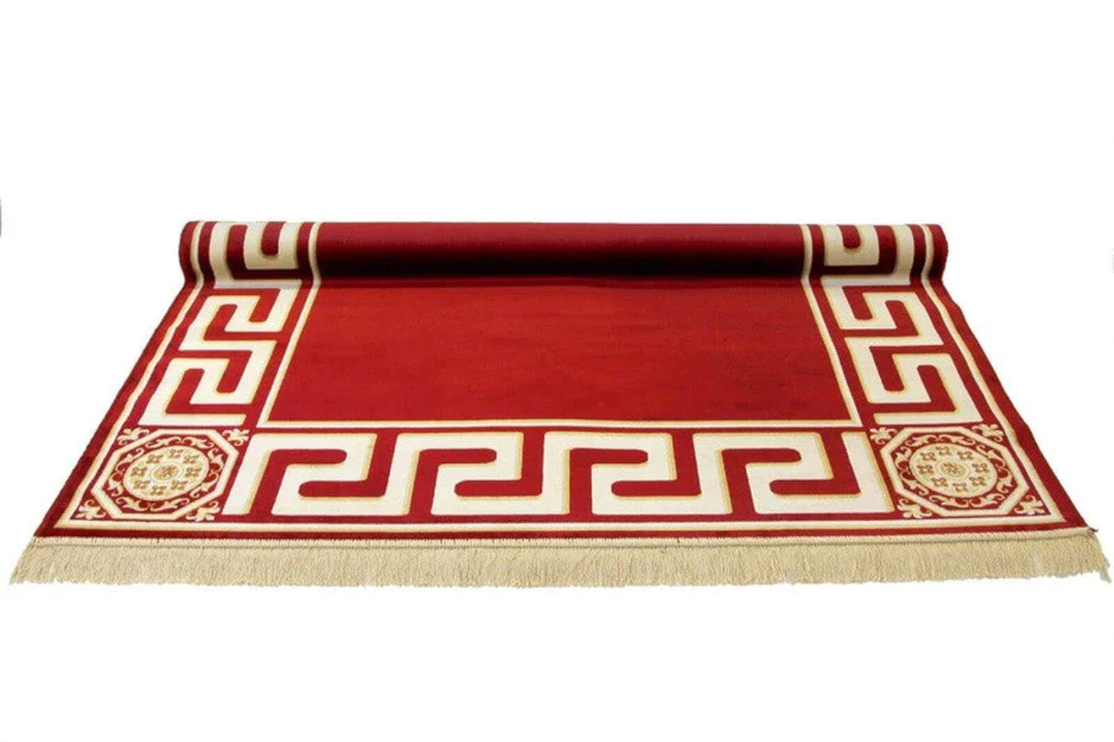 Dywan do holu z meandrem Versace czerwony 80/400