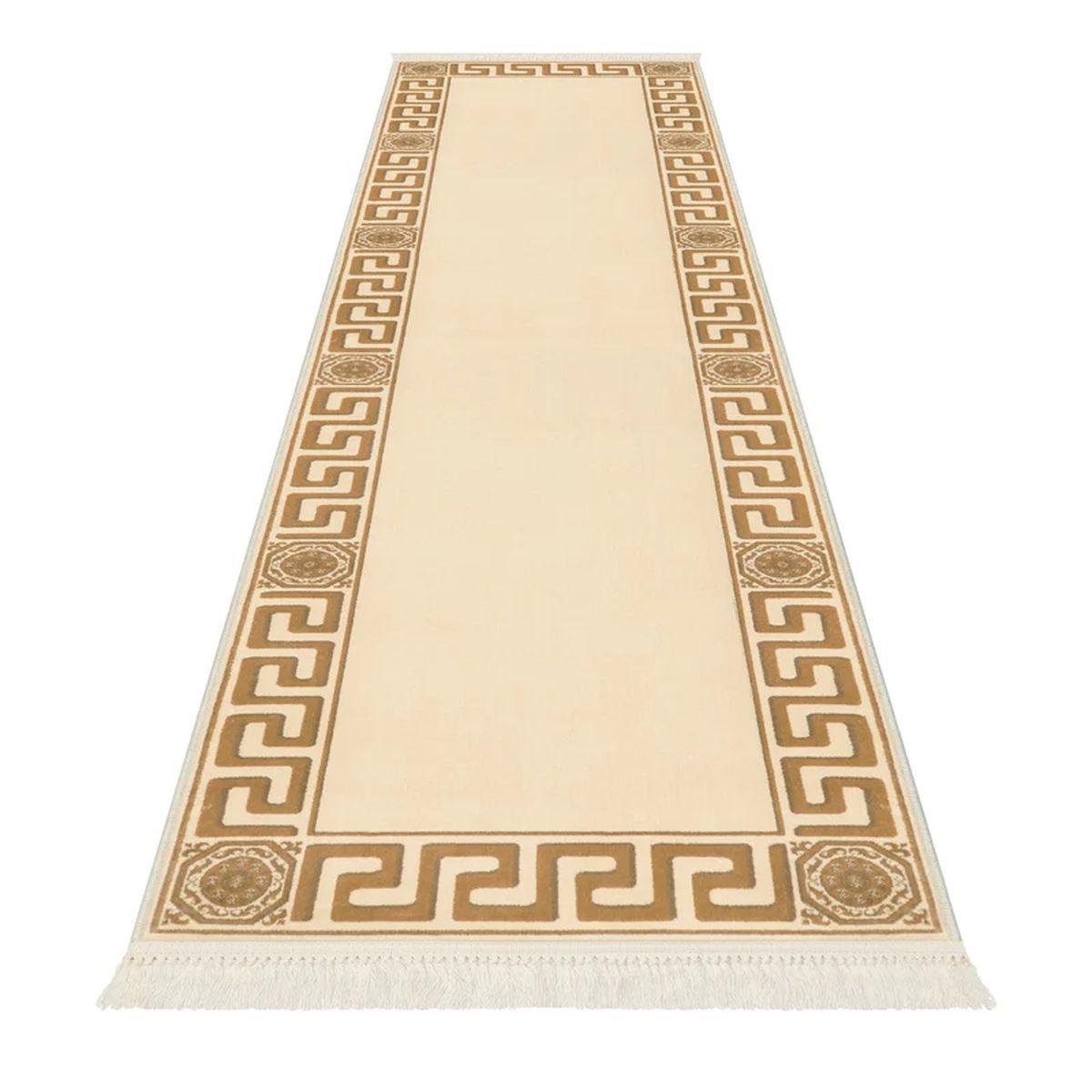 Dywan do holu z meandrem Versace kremowy 80/400
