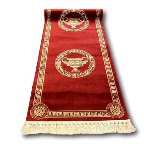 Dywan do holu z meandrem Versace + waza czerwony 80/200