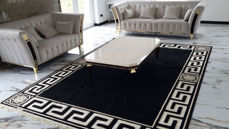 Dywan z meandrem Versace czarny 100/140