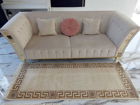 Dywan z meandrem Versace kremowy 100/140