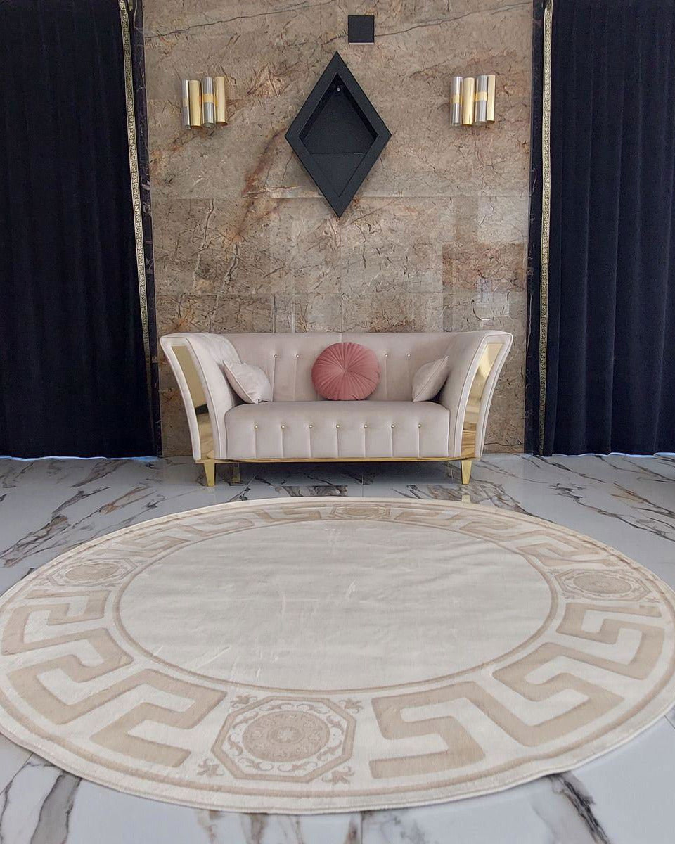 Dywan z meandrem Versace kremowy 200