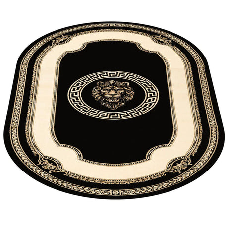 Dywan z meandrem Versace + lew czarny 152/230