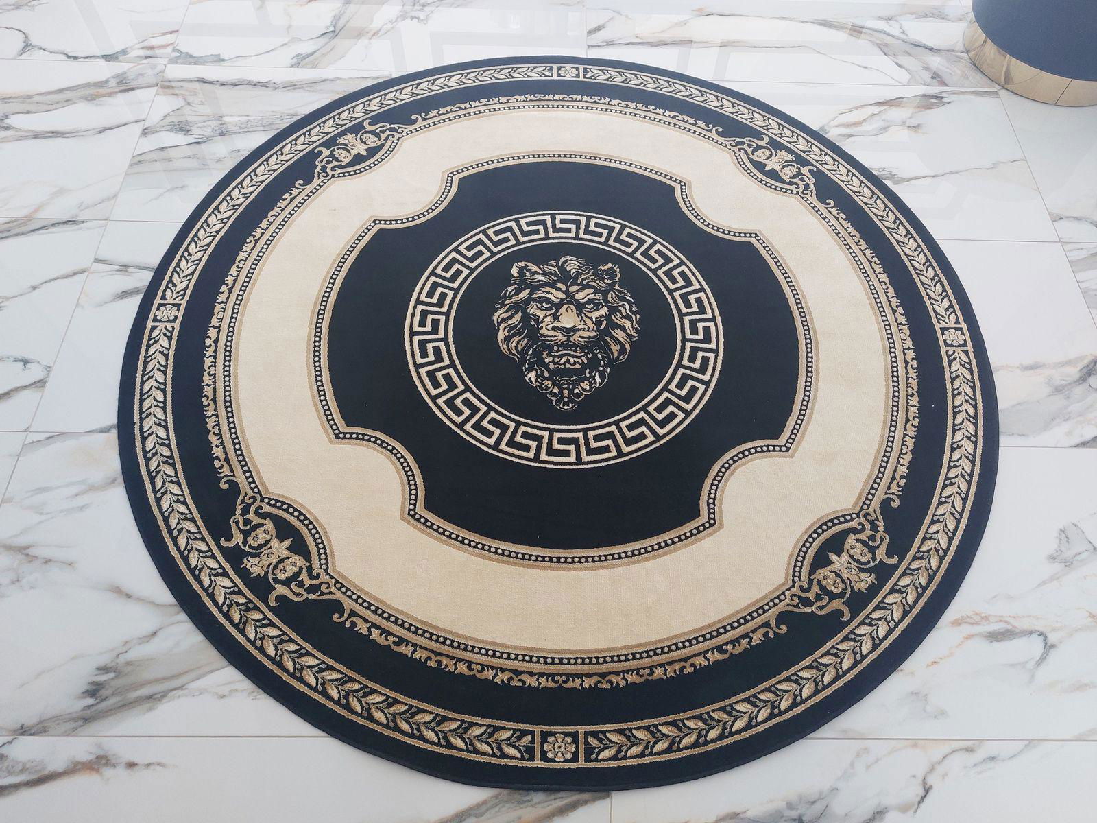 Dywan z meandrem Versace + lew czarny 200