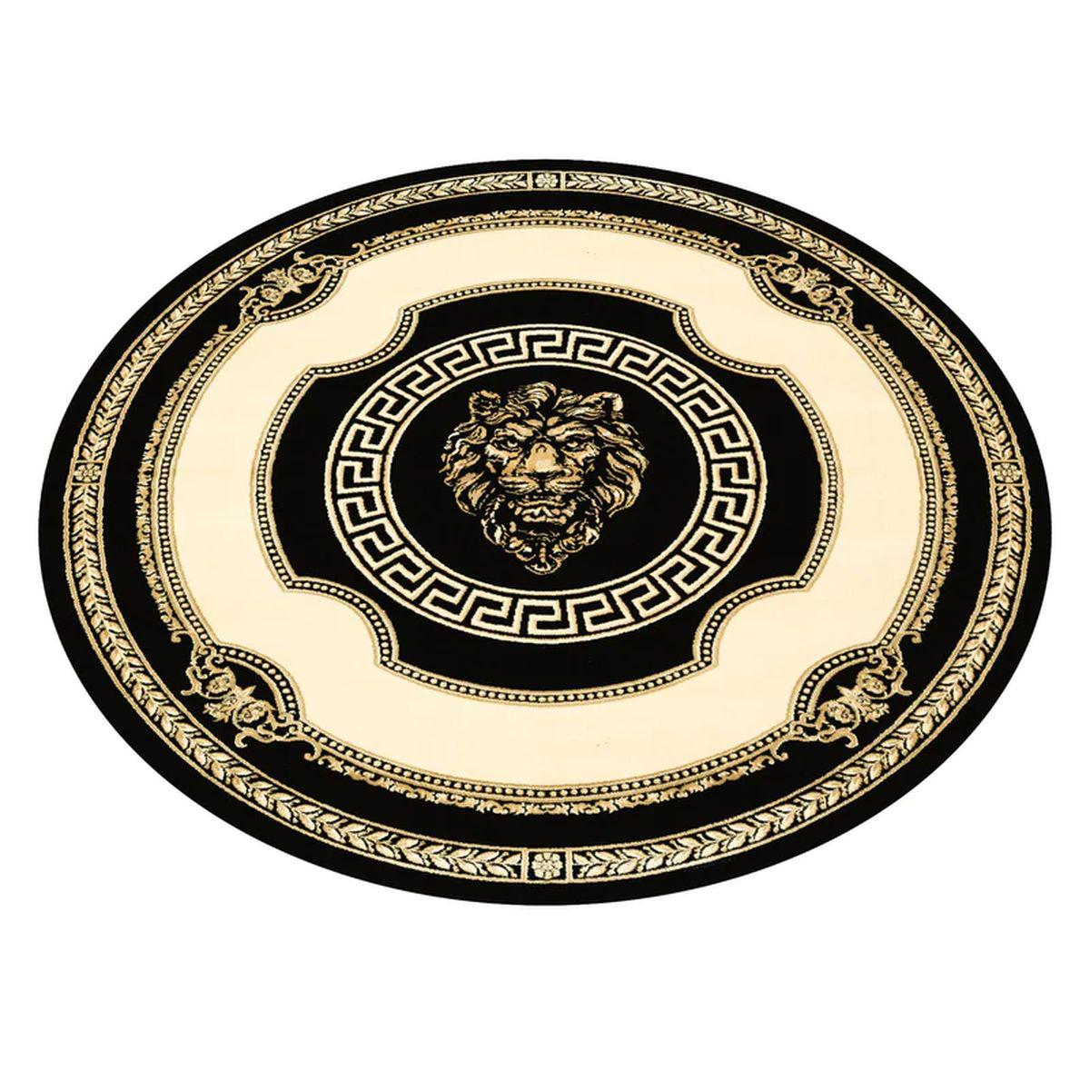 Dywan z meandrem Versace + lew czarny 200