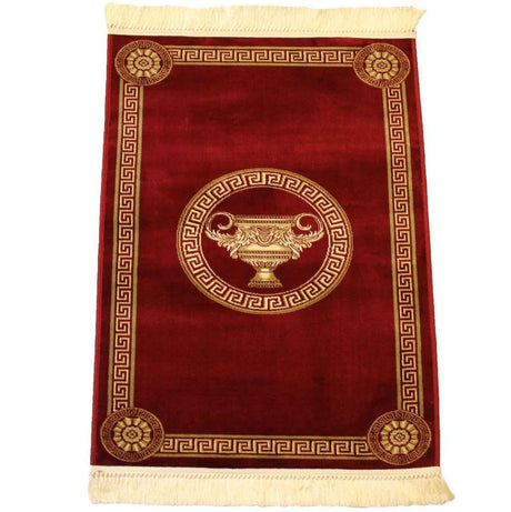 Dywan z meandrem Versace + waza bordo 100/140