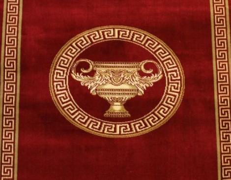 Dywan z meandrem Versace +waza bordo 280/200