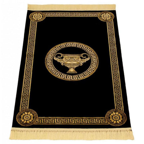 Dywan z meandrem Versace + waza czarny 100/140
