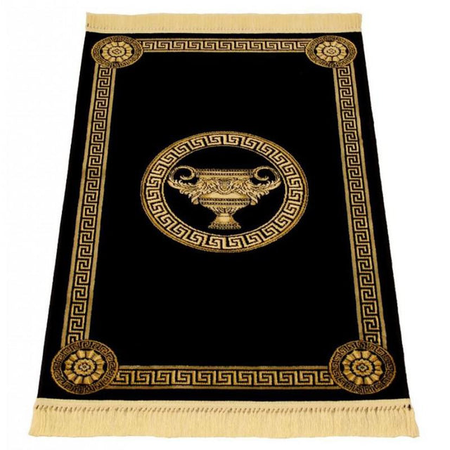 Dywan z meandrem Versace + waza czarny 100/140