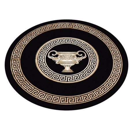 Dywan z meandrem Versace + waza czarny 152
