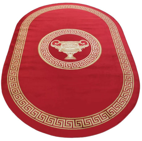 Dywan z meandrem Versace + waza czerwony 152/230