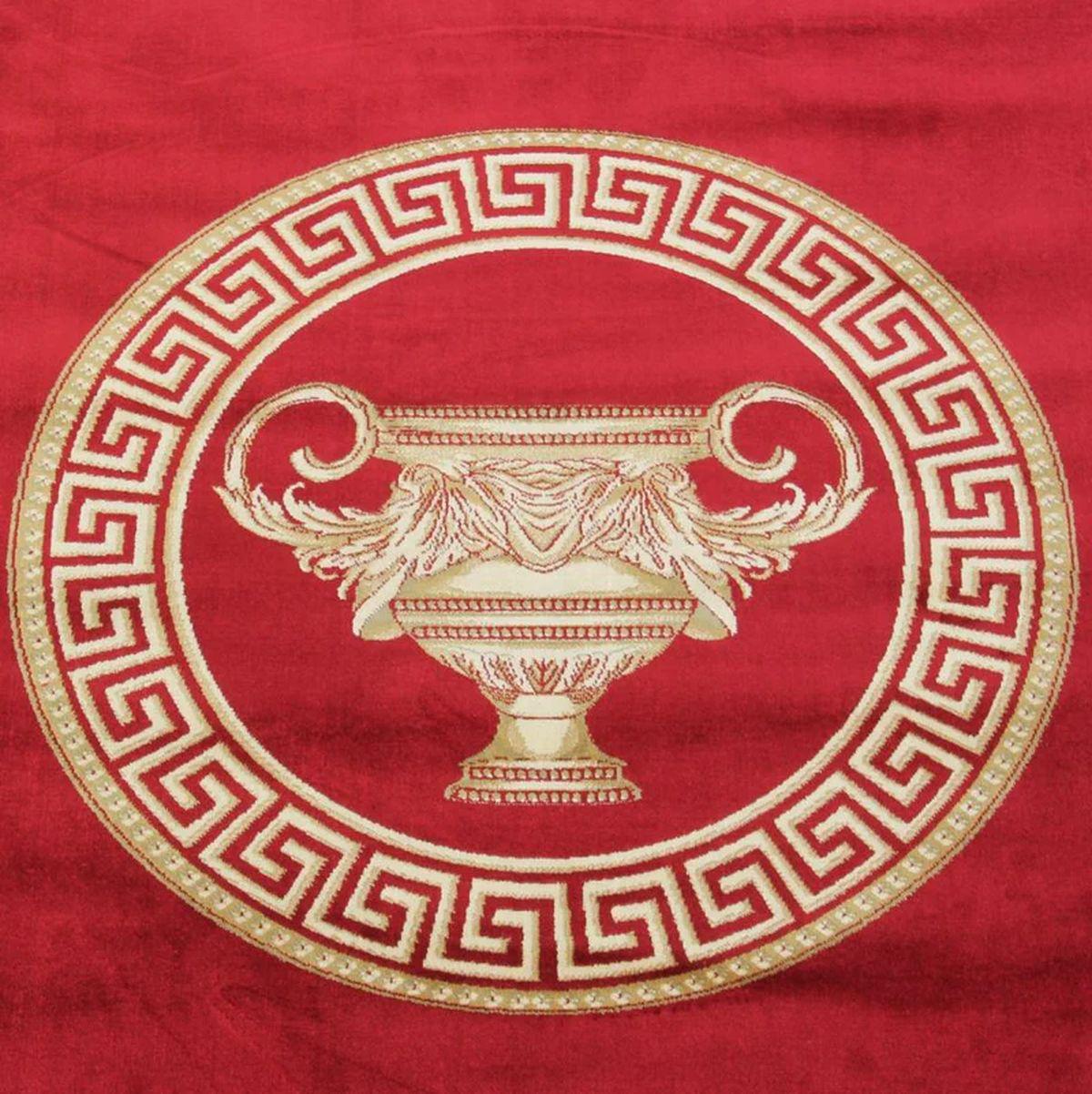 Dywan z meandrem Versace + waza czerwony 152