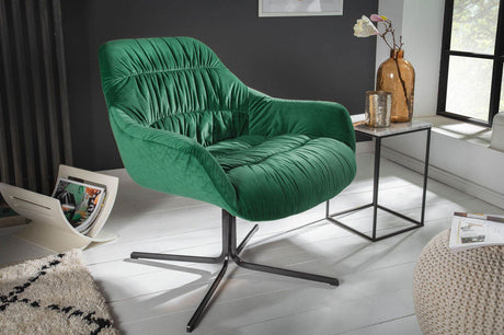 FOTEL BIG DUTCH SZMARAGDOWY AKSAMIT / 40011  / INVICTA INTERIOR