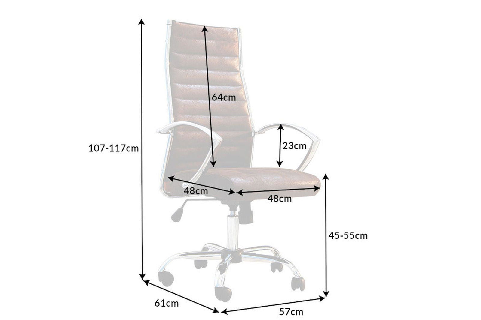 FOTEL BIUROWY BIG DEAL ANTYCZNY BRĄZ / 41419 / INVICTA INTERIOR