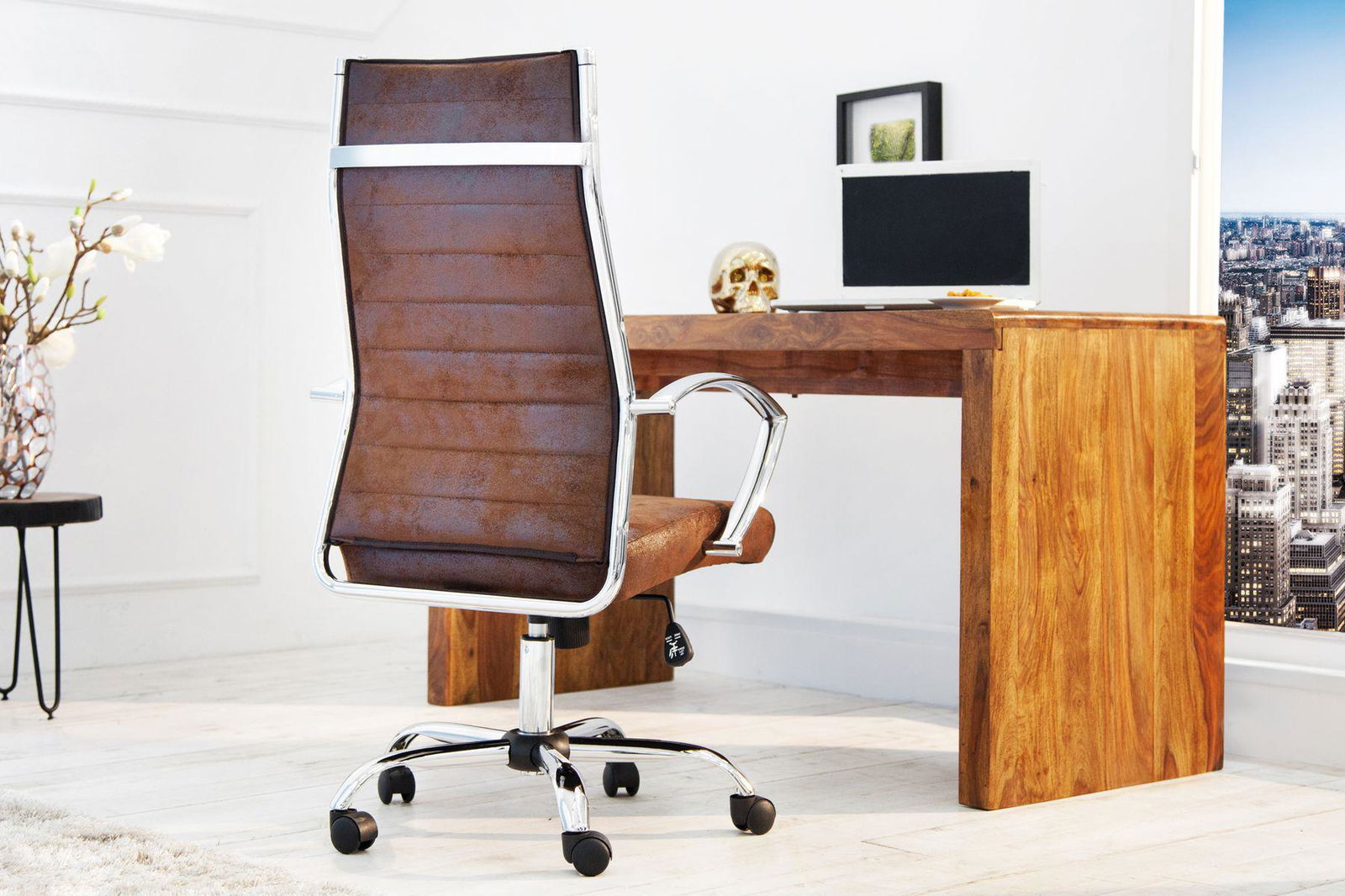 FOTEL BIUROWY DEAL BRĄZOWY / 36105 / INVICTA INTERIOR