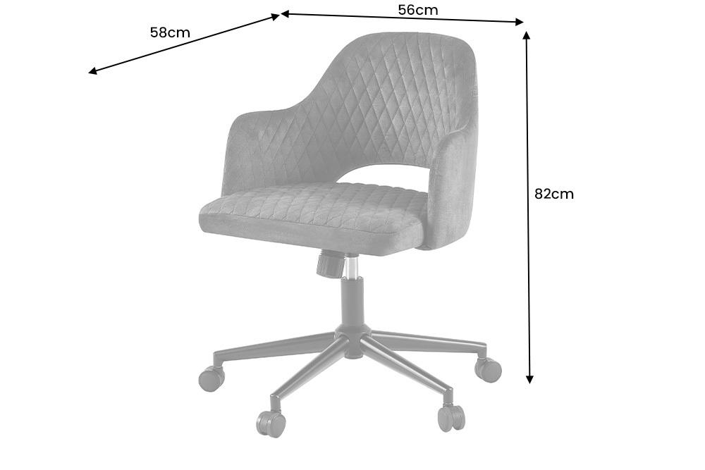 FOTEL BIUROWY PARIS OBROTOWY ŻÓŁTY AKSAMIT / 43684 / INVICTA INTERIOR