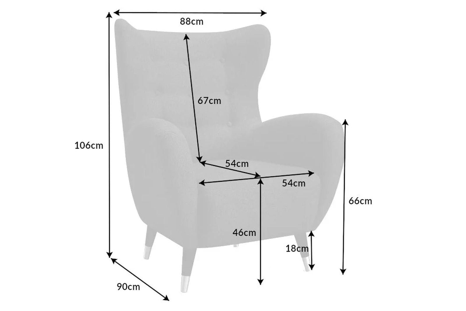 FOTEL DON ANTRACYTOWY / 40983  / INVICTA INTERIOR