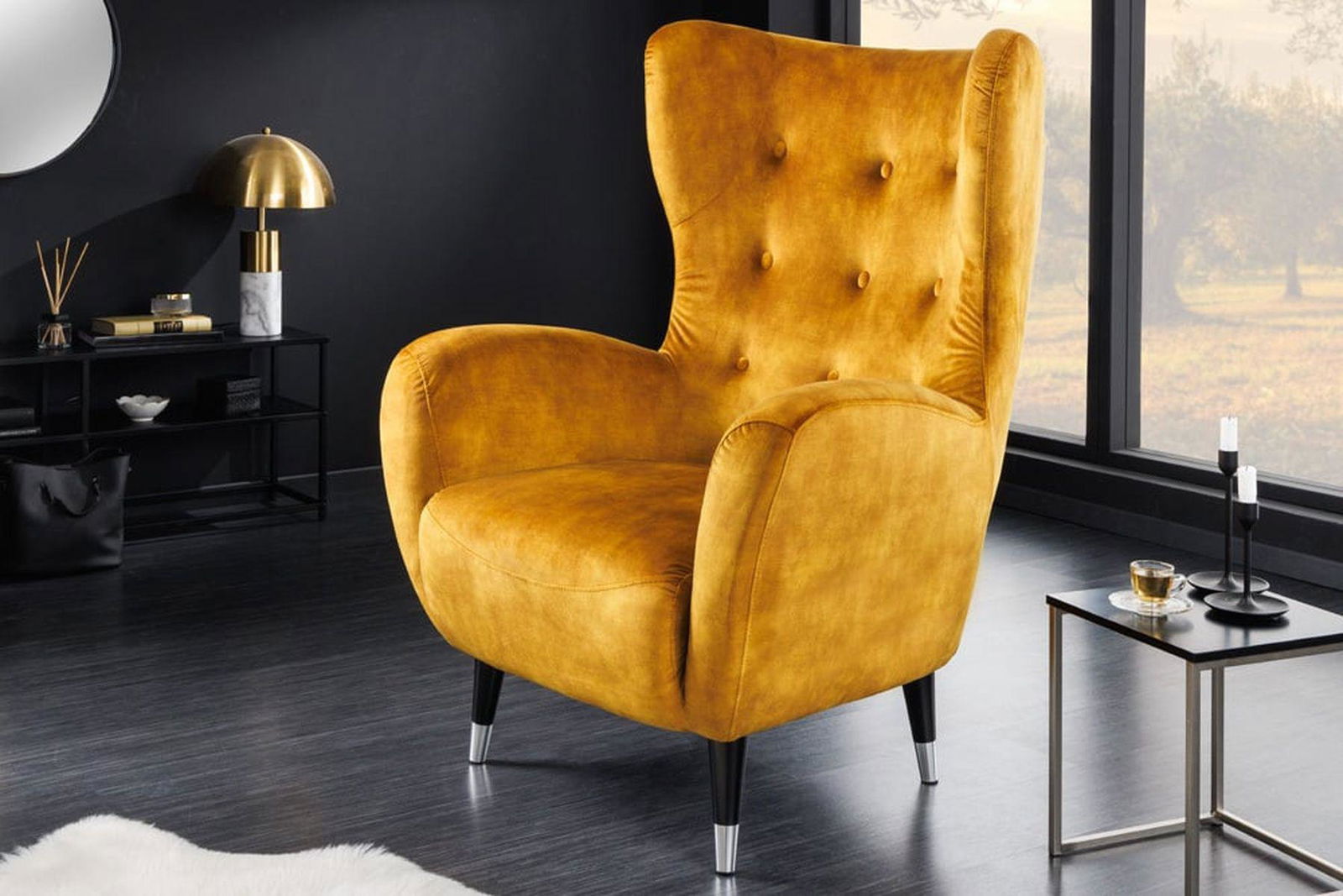 FOTEL DON ŻÓŁTY / 42640 / INVICTA INTERIOR / INVICTA INTERIOR