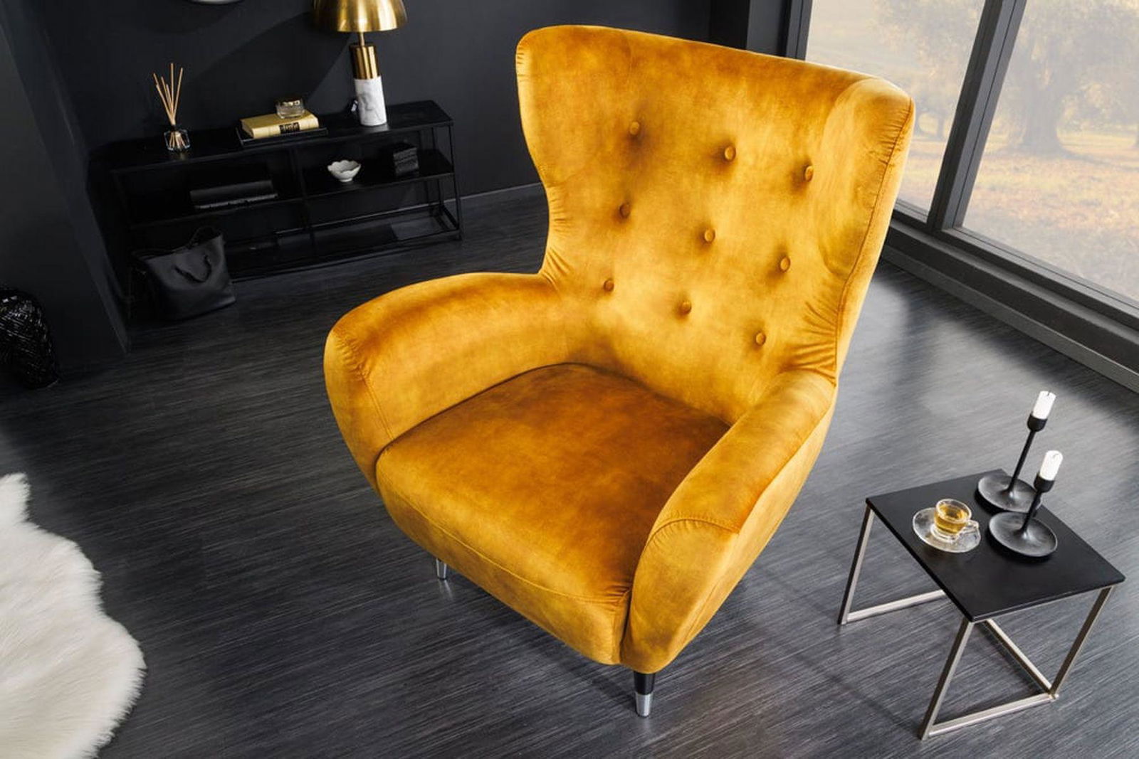 FOTEL DON ŻÓŁTY / 42640 / INVICTA INTERIOR / INVICTA INTERIOR