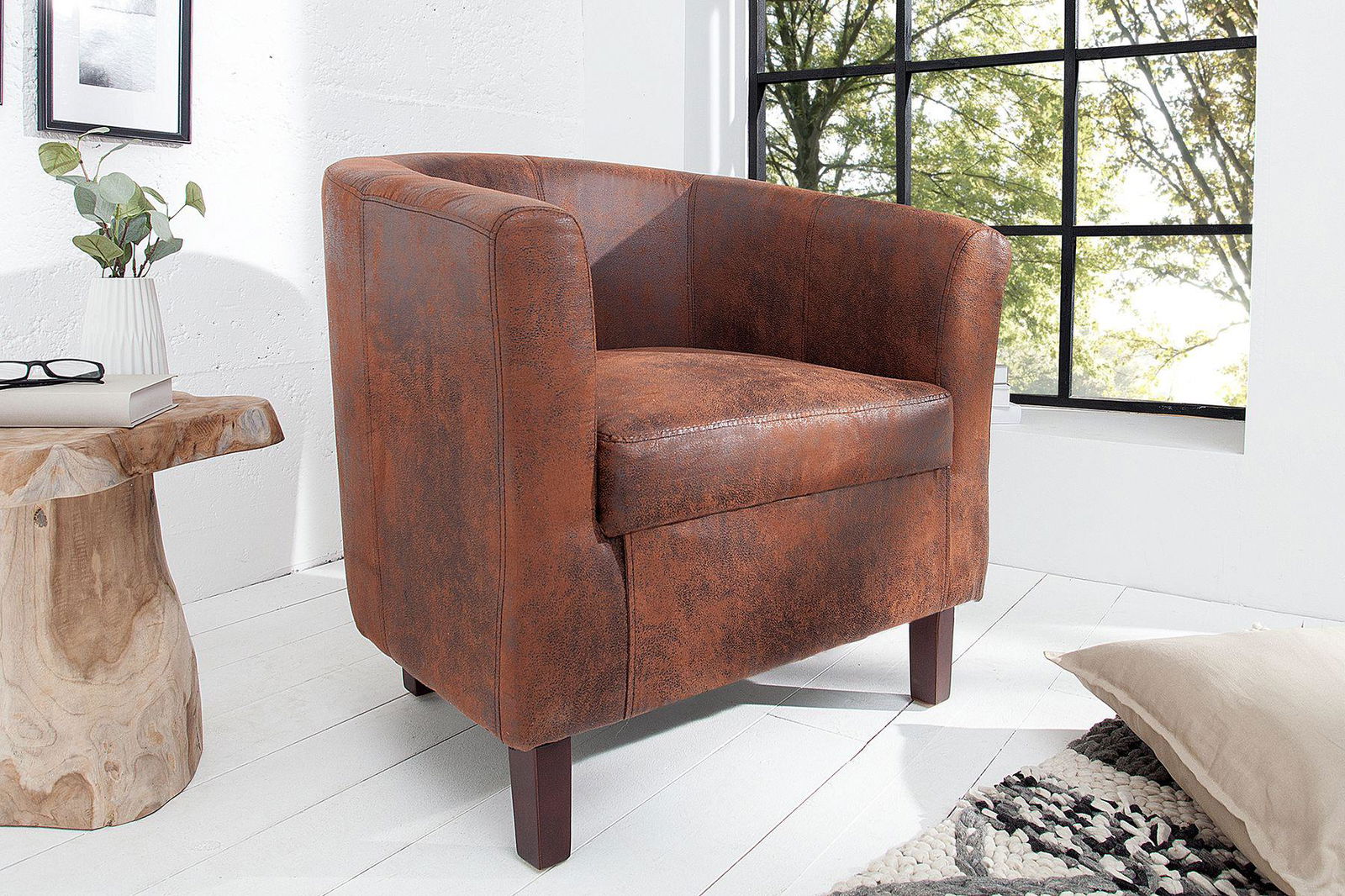 FOTEL HEMINGWAY BRĄZOWY / 38475  / INVICTA INTERIOR
