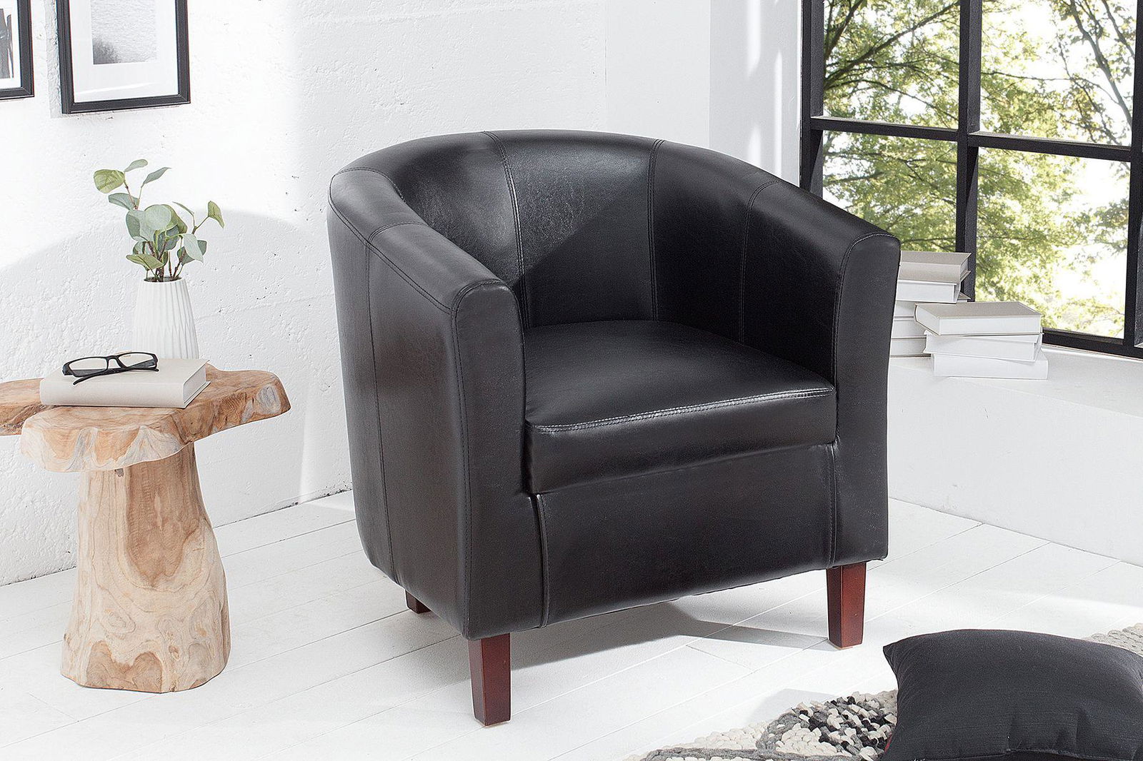 FOTEL HEMINGWAY CZARNY / 38478  / INVICTA INTERIOR