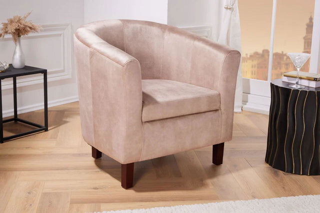 FOTEL HEMINGWAY SZAMPAŃSKI AKSAMIT / 43891 / INVICTA INTERIOR