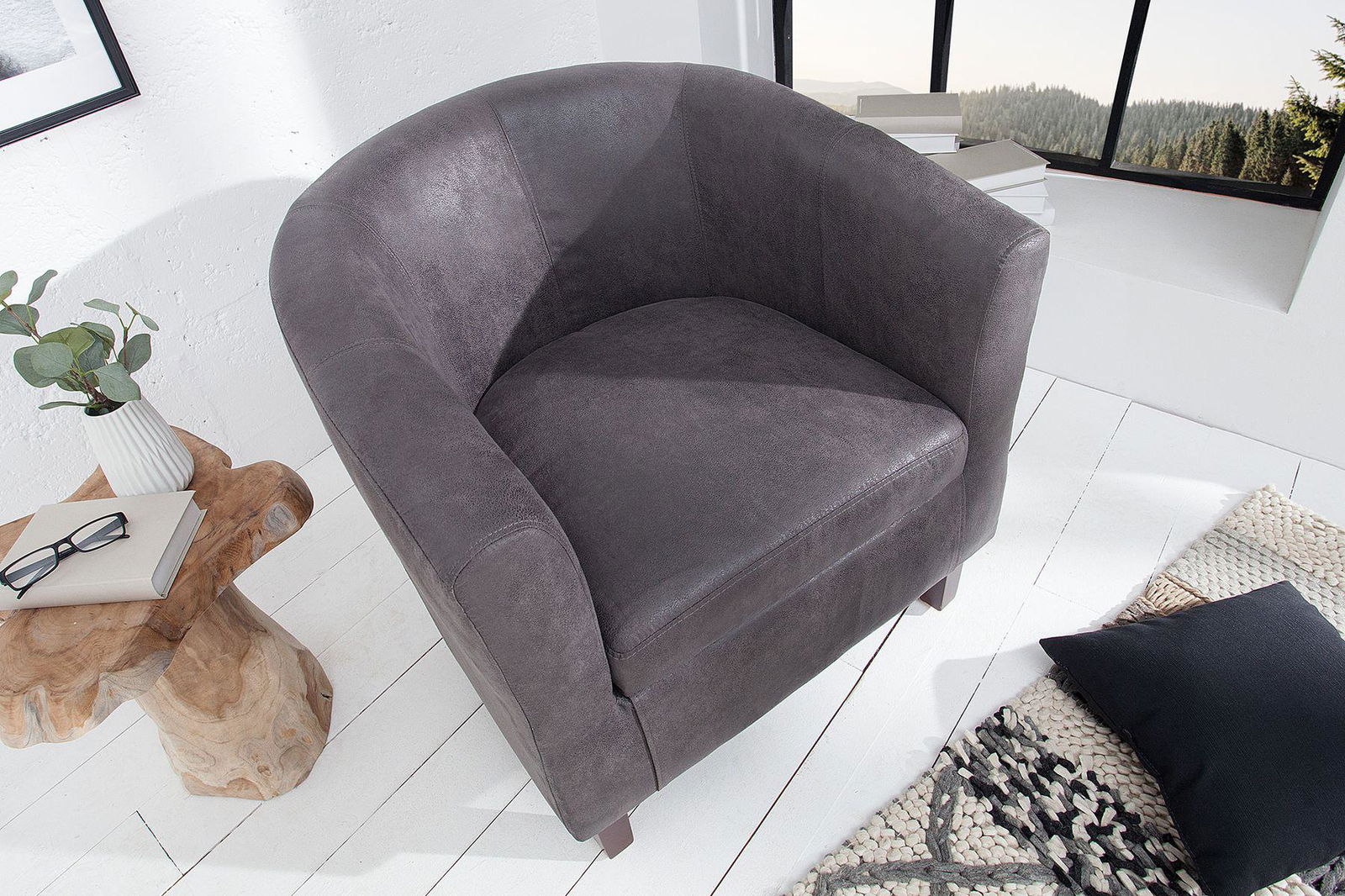 FOTEL HEMINGWAY SZARY / 38476  / INVICTA INTERIOR