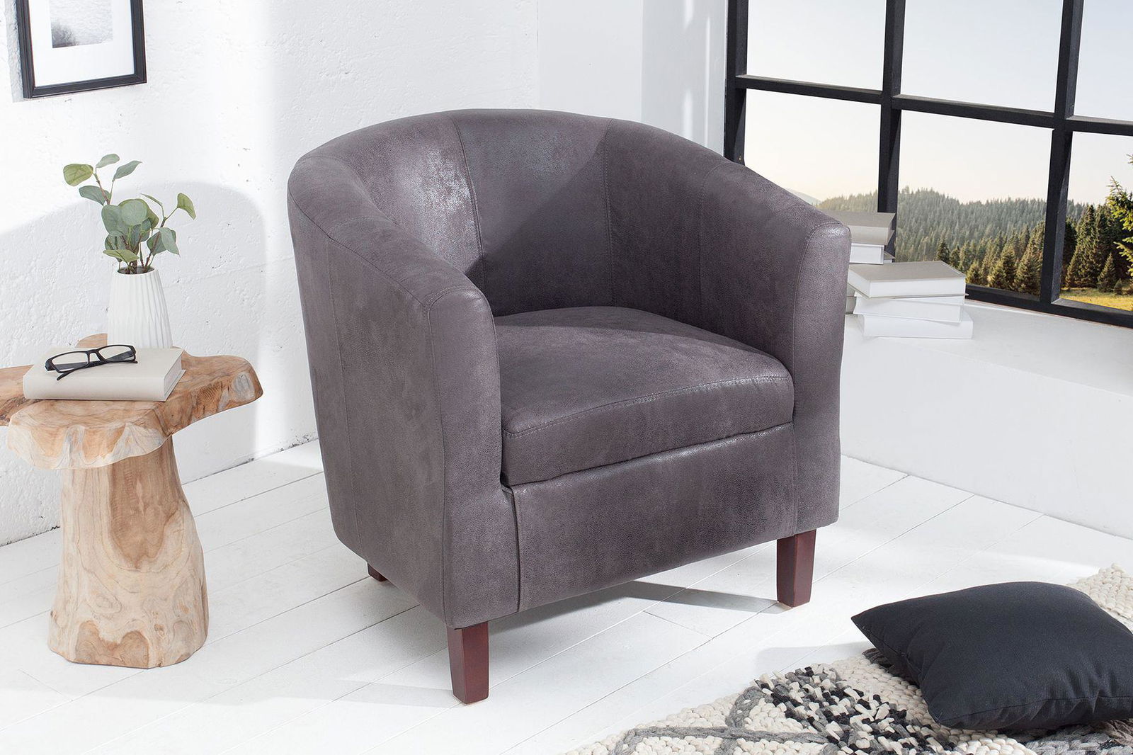 FOTEL HEMINGWAY SZARY / 38476  / INVICTA INTERIOR