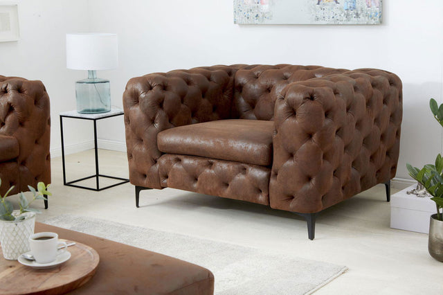 FOTEL MODERN BAROCK ANTYCZNY BRĄZ / 40465  / INVICTA INTERIOR