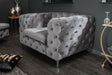 FOTEL MODERN BAROC SZARY AKSAMIT / 40463  / INVICTA INTERIOR