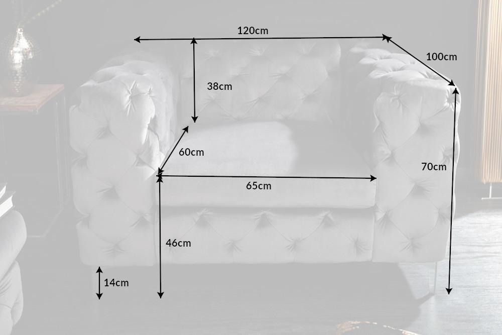 FOTEL MODERN BAROC SZARY AKSAMIT / 40463  / INVICTA INTERIOR