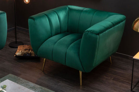FOTEL NOBLESSE SZMARAGDOWO ZIELONY / 40478  / INVICTA INTERIOR