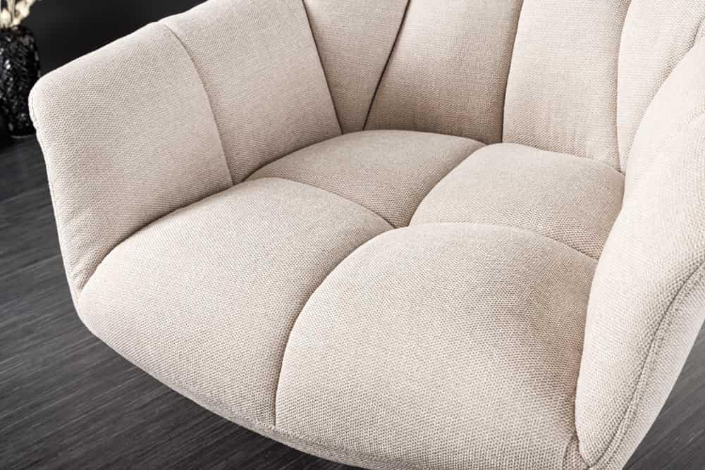 FOTEL OBROTOWY PAPILLON BEŻOWY / 44226 / INVICTA INTERIOR