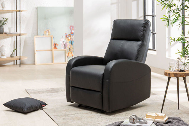 FOTEL RELAKSACYJNY HOLLYWOOD CZARNY / 40789  / INVICTA INTERIOR