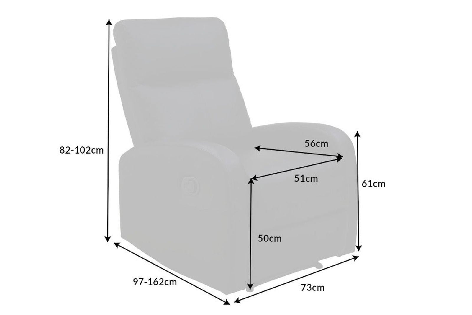 FOTEL RELAKSACYJNY HOLLYWOOD CZARNY / 40789  / INVICTA INTERIOR