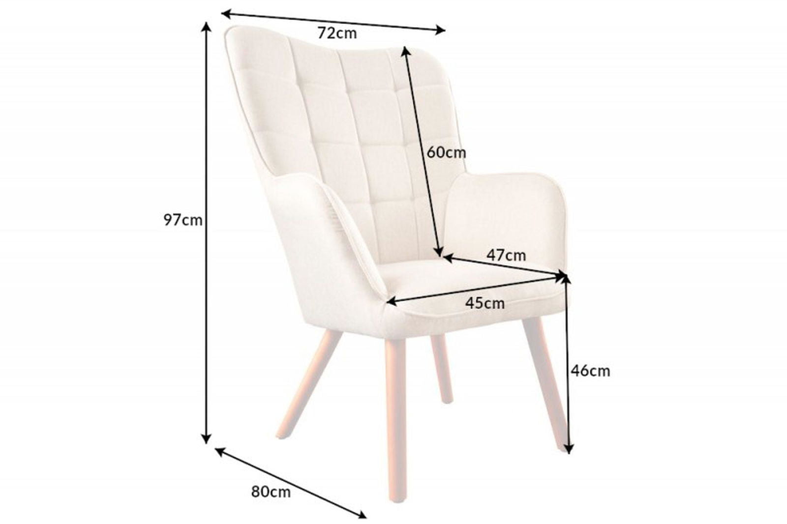 FOTEL SCANDINAVIA BEŻ  / 41425  / INVICTA INTERIOR