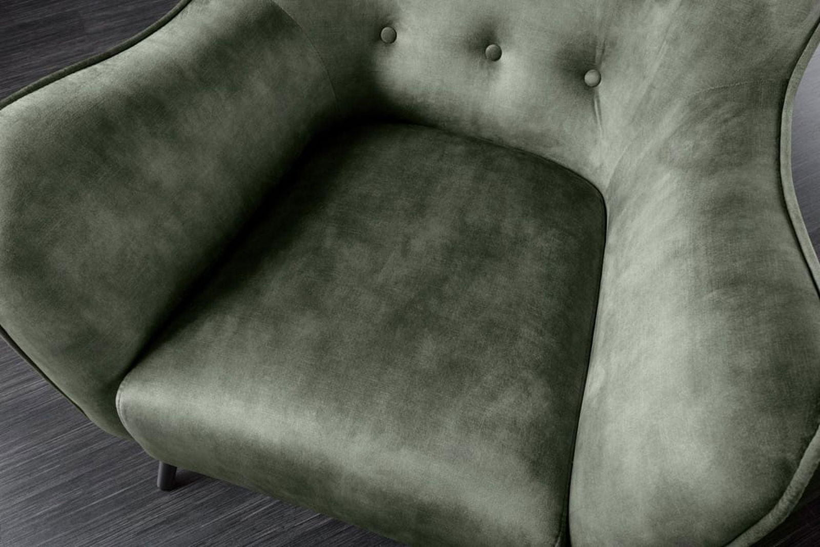 FOTEL USZAK AMSTERDAM ZIELONY AKSAMIT / 43569 / INVICTA INTERIOR