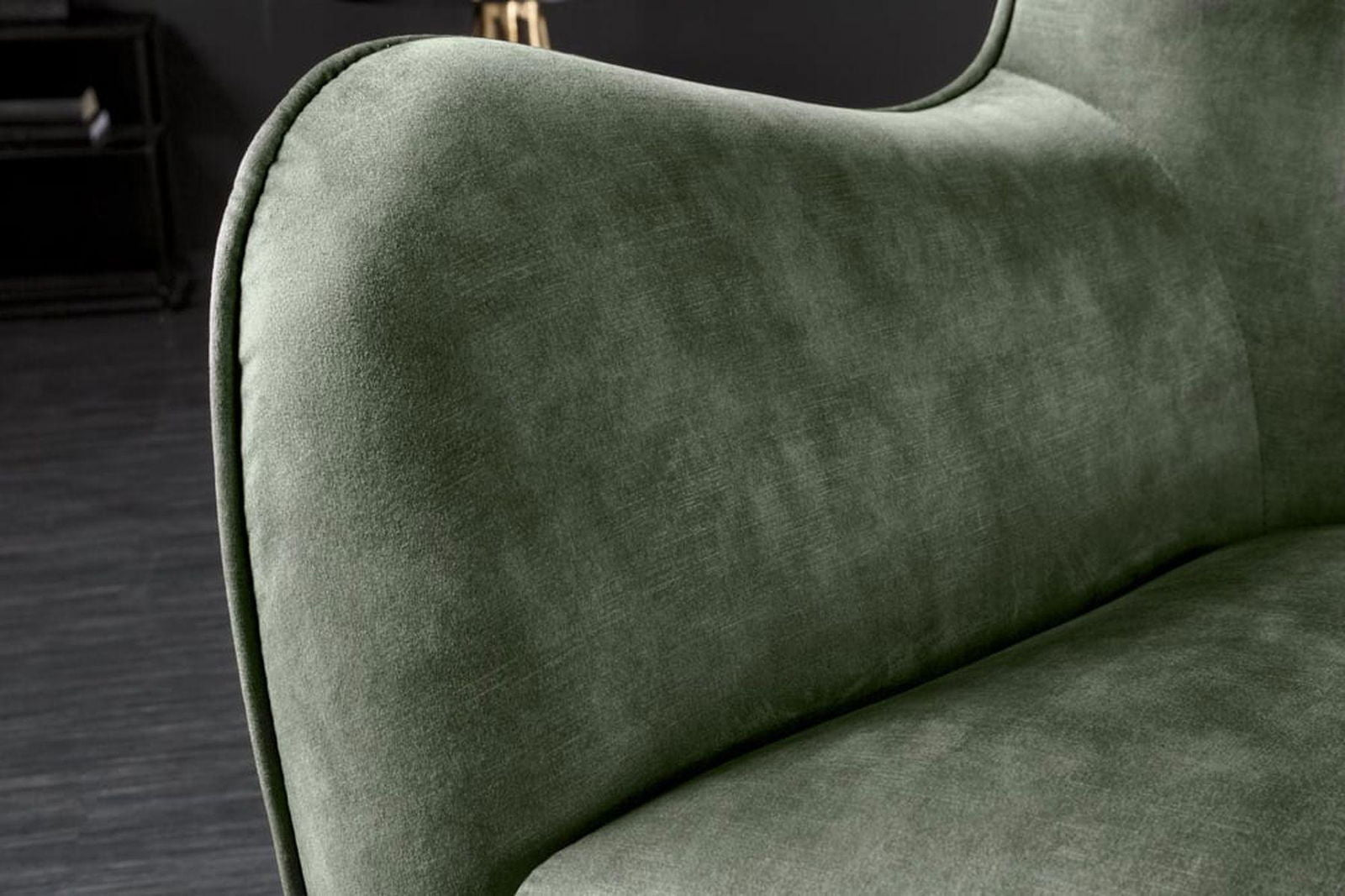 FOTEL USZAK AMSTERDAM ZIELONY AKSAMIT / 43569 / INVICTA INTERIOR