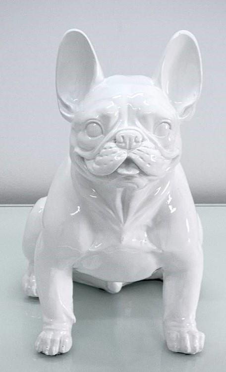 Figura buldog francuski biały
