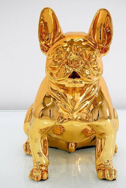Figura buldog francuski złoty