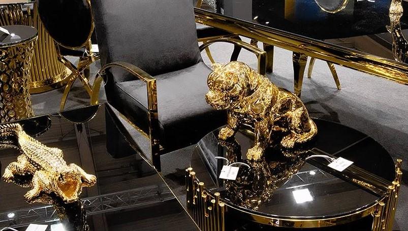 Figura buldog francuski złoty